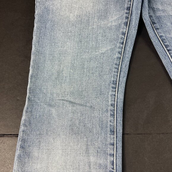 Express X2 Jeans Women's Measured 32x32 Slim Low Rise Flare Blue Denim Tag 6 L - Picture 4 of 16